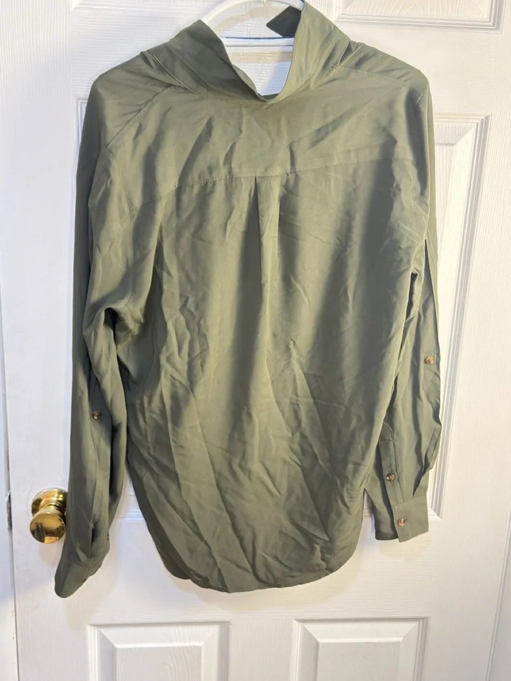 Levi's Women's Olive Green Button-Up Shirt M